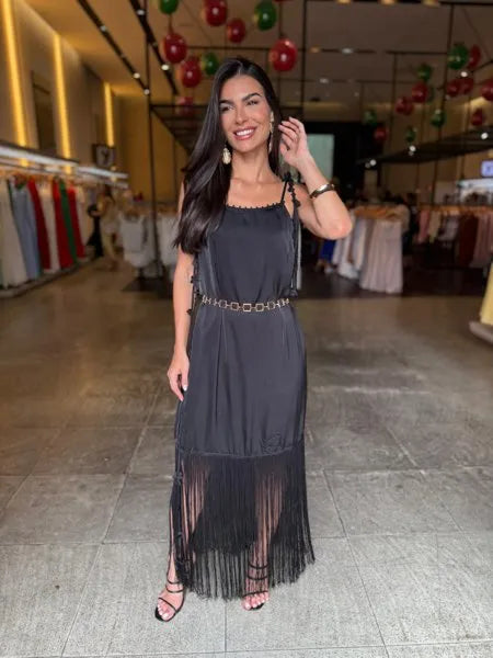 Vestido Chic Franjas