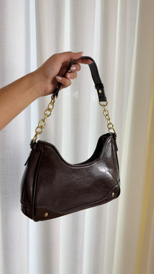 Bolsa Detalhe Corrente Café - Cafe