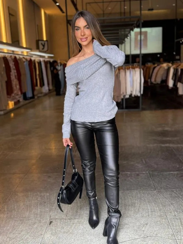 Calça Skinny Resinada Renata