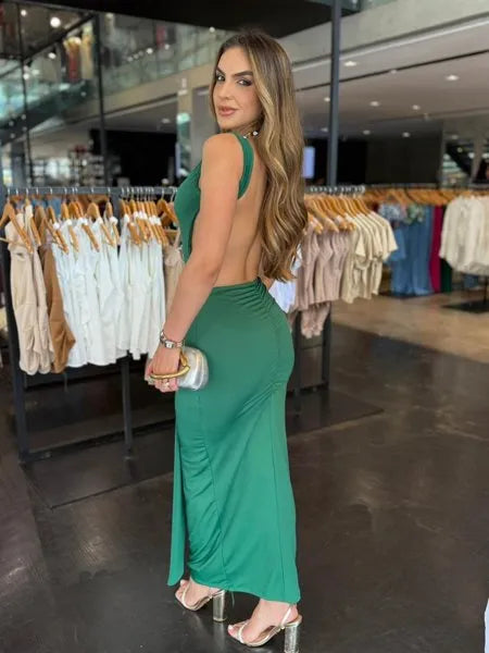 Vestido Suplex Decote Costas