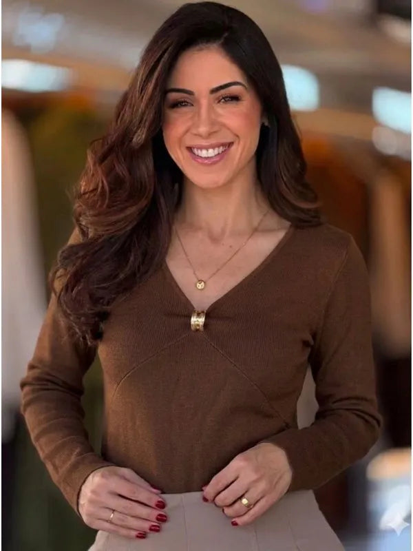 Blusa Modal Manga Longa