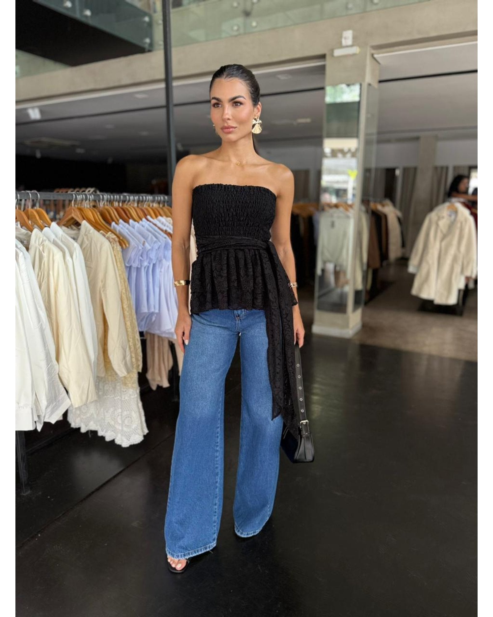 Blusa Renda Tomara Que Caia