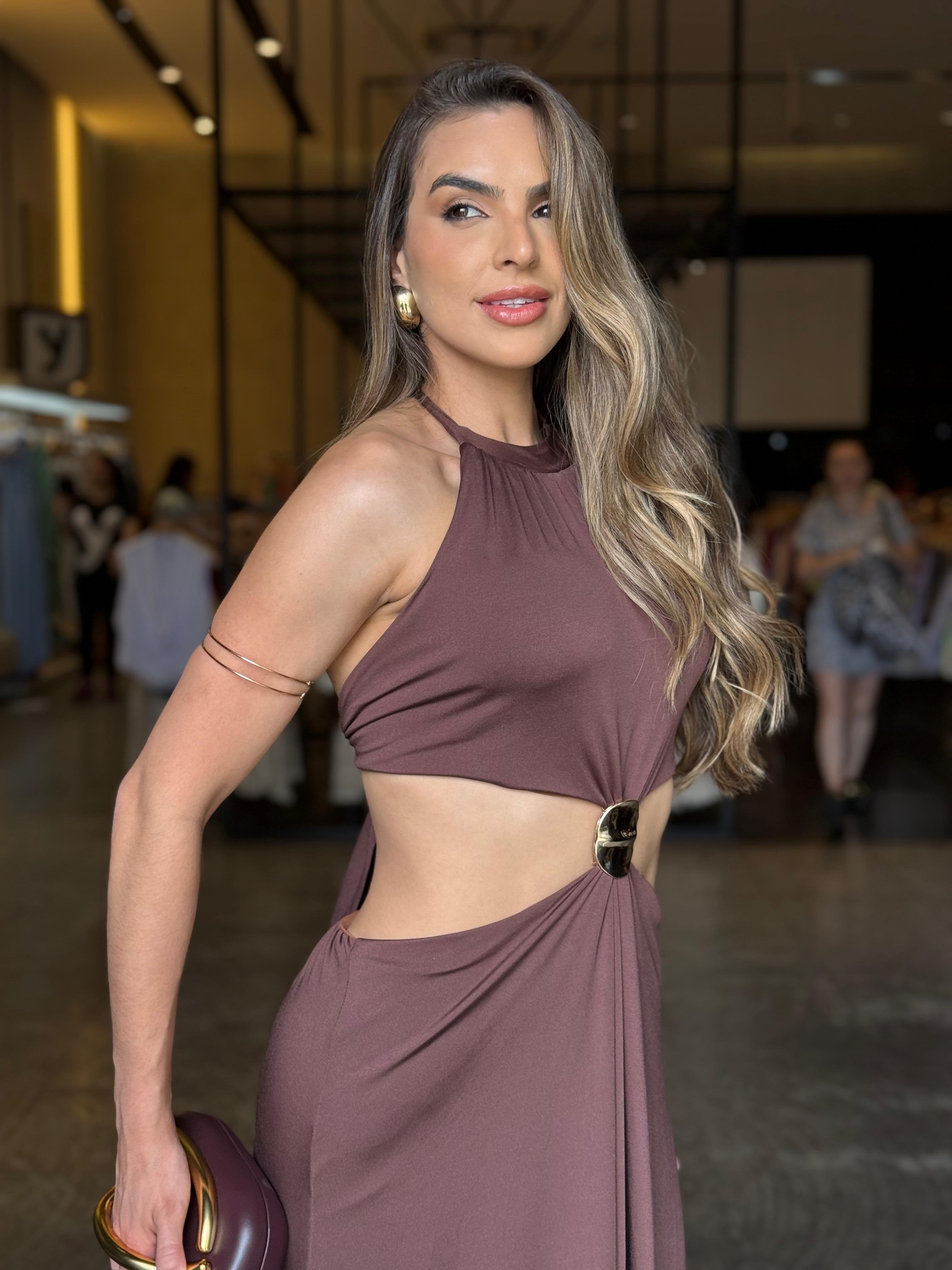 Vestido Longo Fluit Fivela
