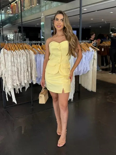 Conjunto Alfaiataria Short Saia