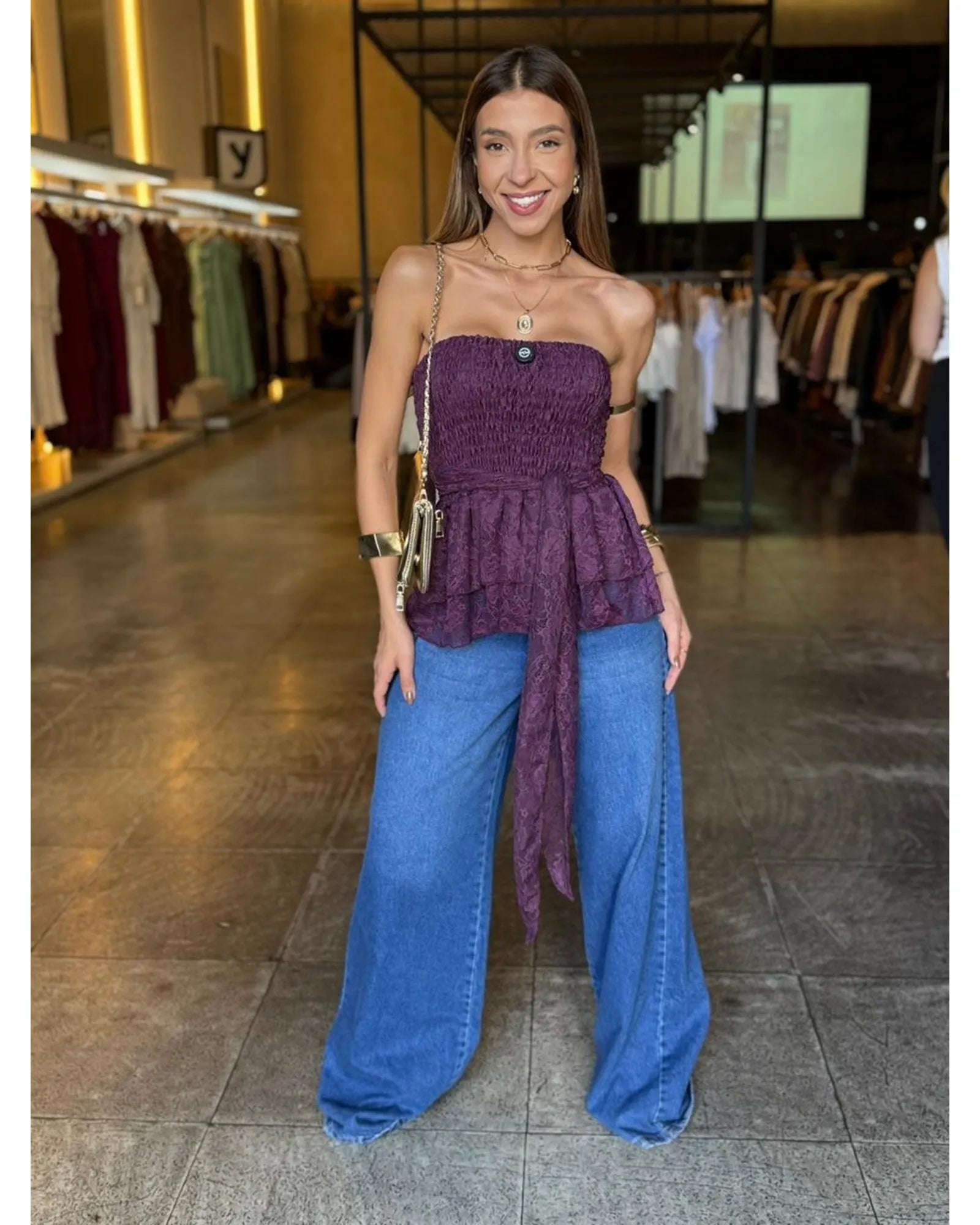 Blusa Renda Tomara Que Caia