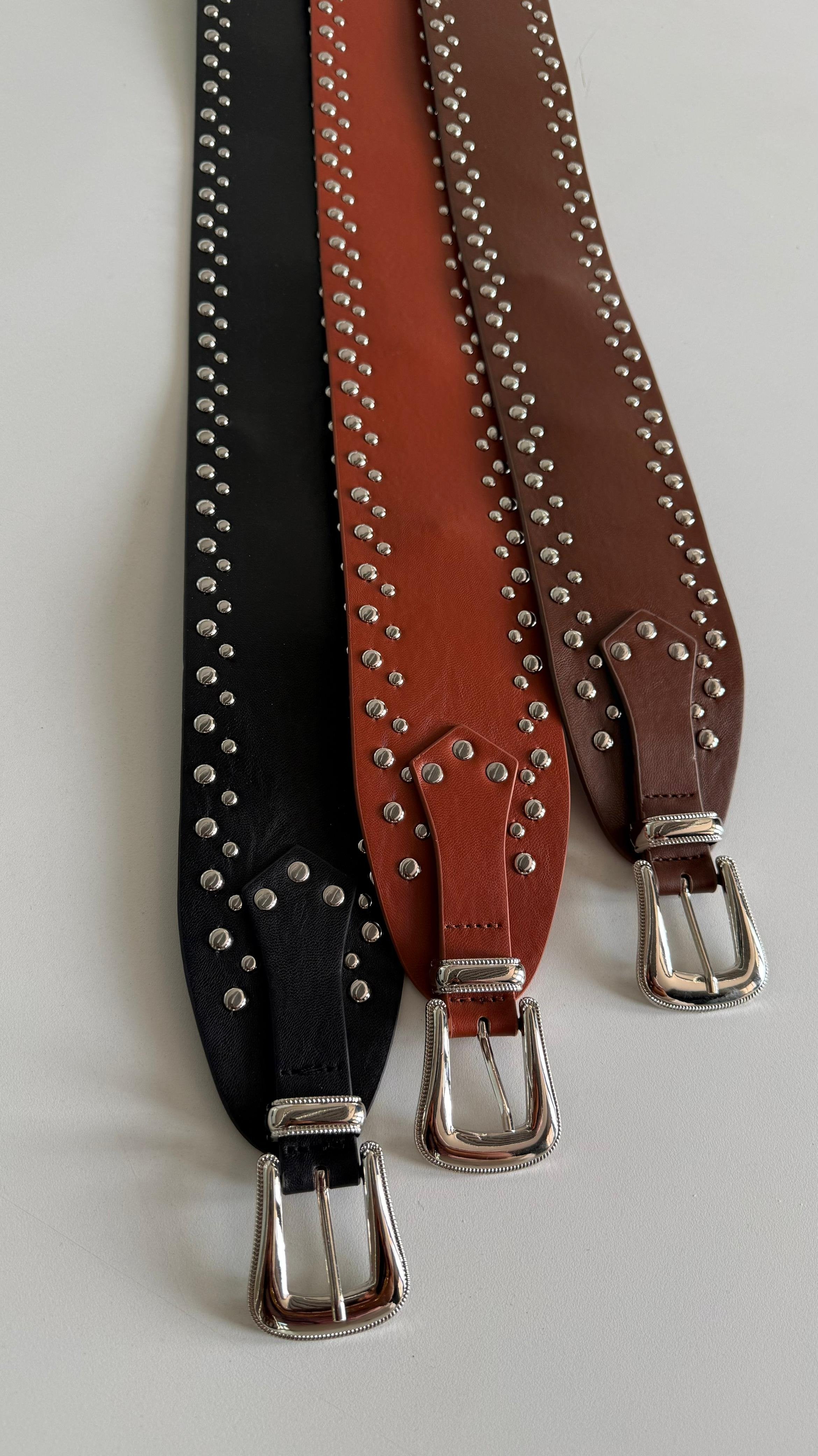 Cinto Detalhe Tachas Chic - Preto