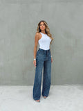 Calça Jeans com Brilho - Jeans Escuro