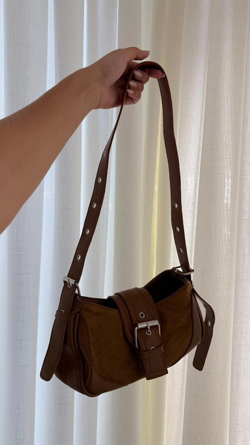 Bolsa Feminina de Ombro com Fecho - Caramelo