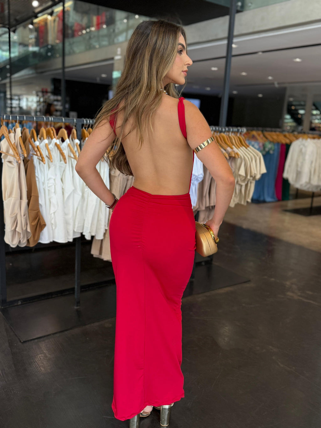 Vestido Suplex Decote Costas