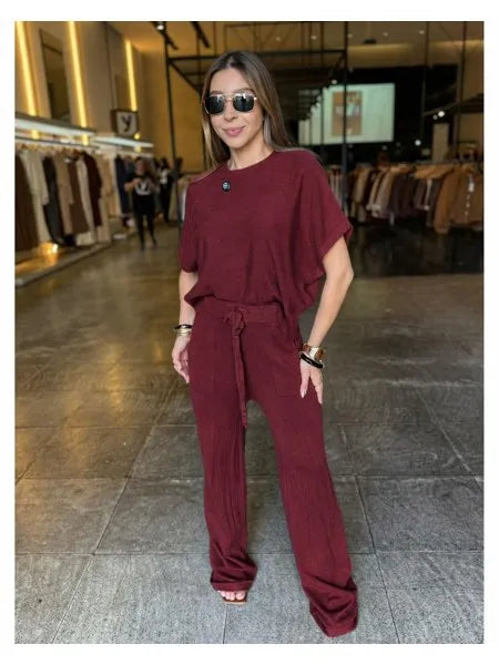 Conjunto Feminino Tricô Modal Elegante