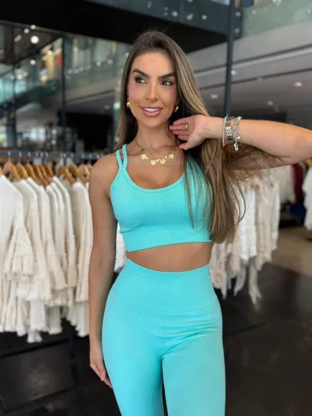 Conjunto Fitness Canelado Premium