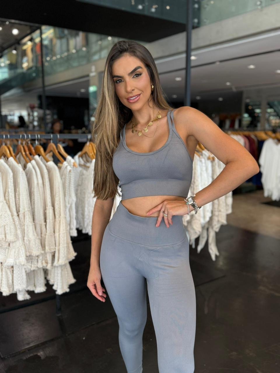 Conjunto Fitness Canelado Premium