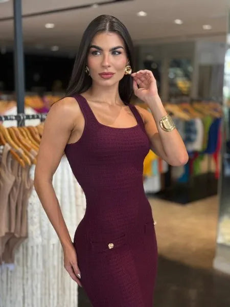 Vestido Modal Botões