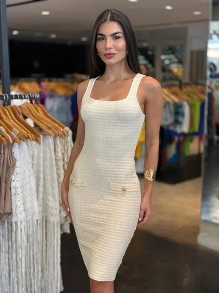 Vestido Modal Botões
