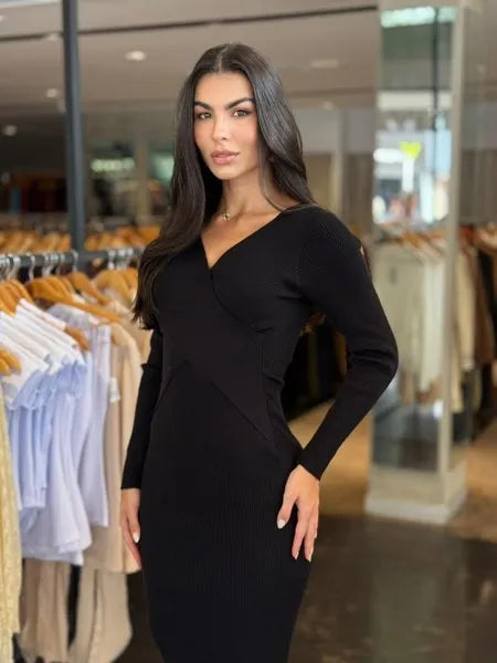 Vestido Mid Modal Transpassado