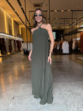 Vestido Plissado Rafa - Verde Militar 1