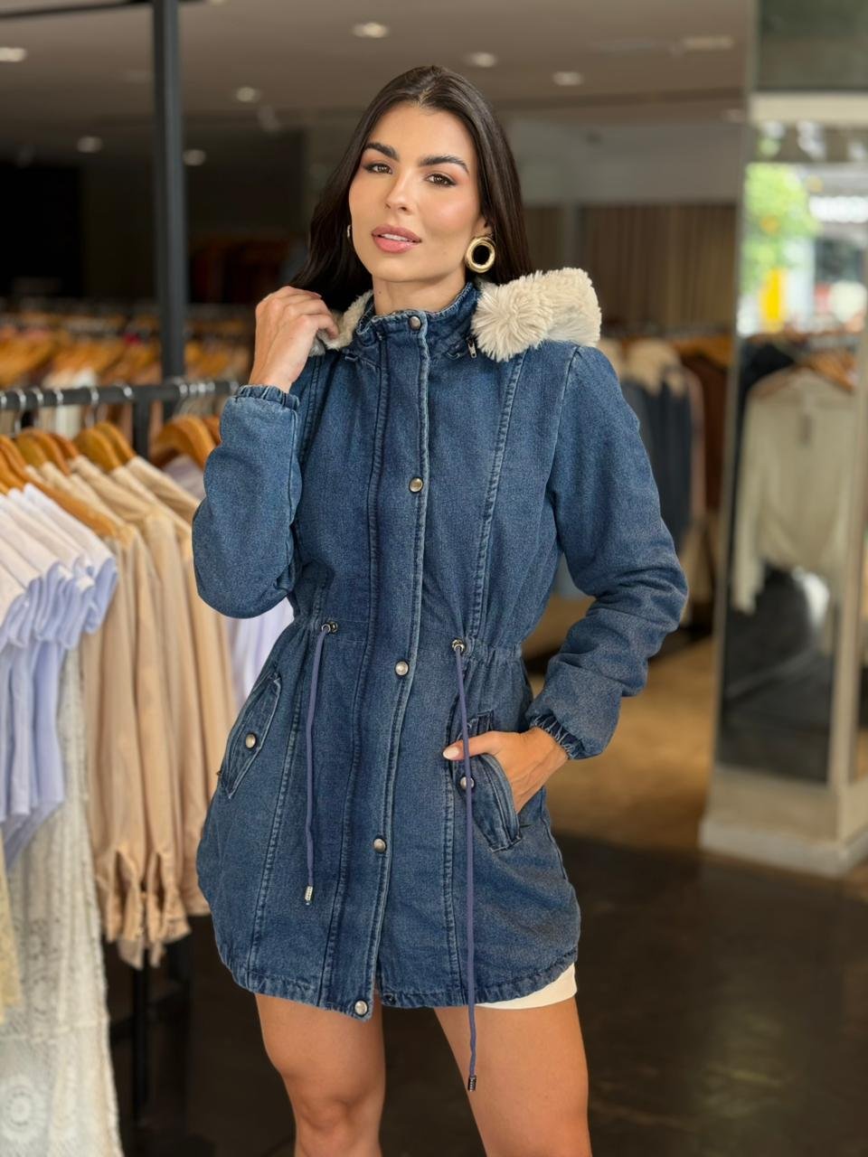 Parka Chic Jeans Lavagem