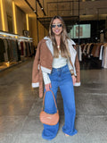 Jaqueta Suede Feminina com Cinto - Caramelo