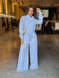 Conjunto Comfy Gola Boba ﻿ - Azul Claro